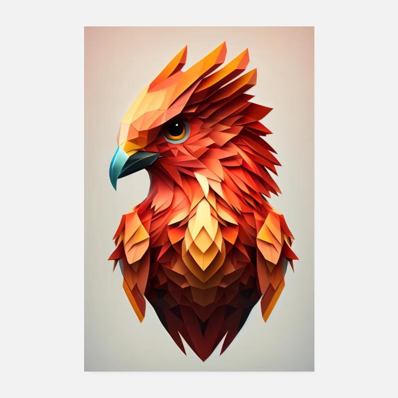 Phoenix 01 - Poster 20 x 30 cm - blanc