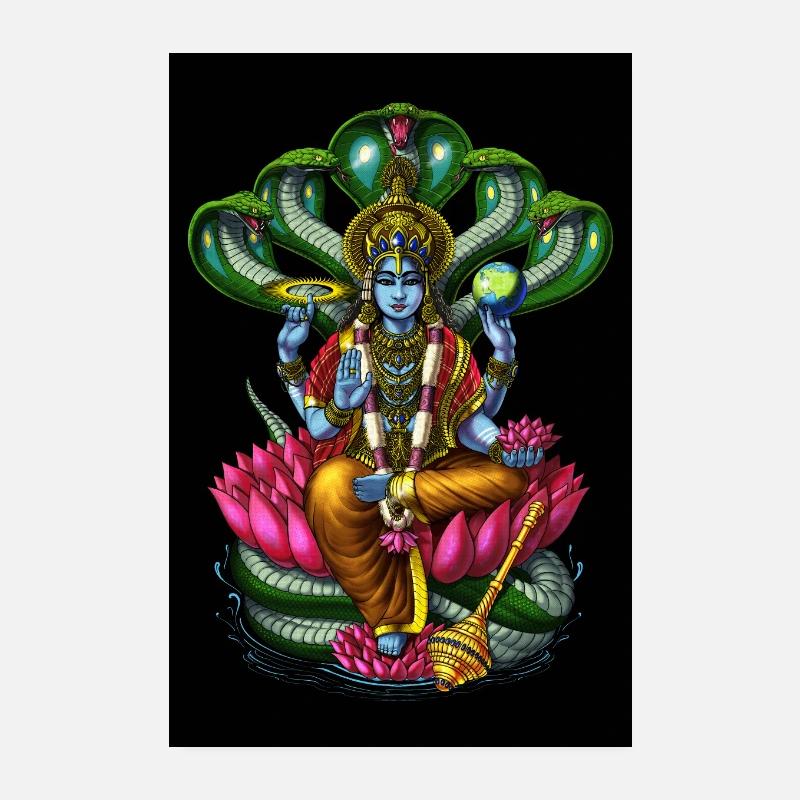 Dieu hindou Vishnu Poster 20 x 30 cm