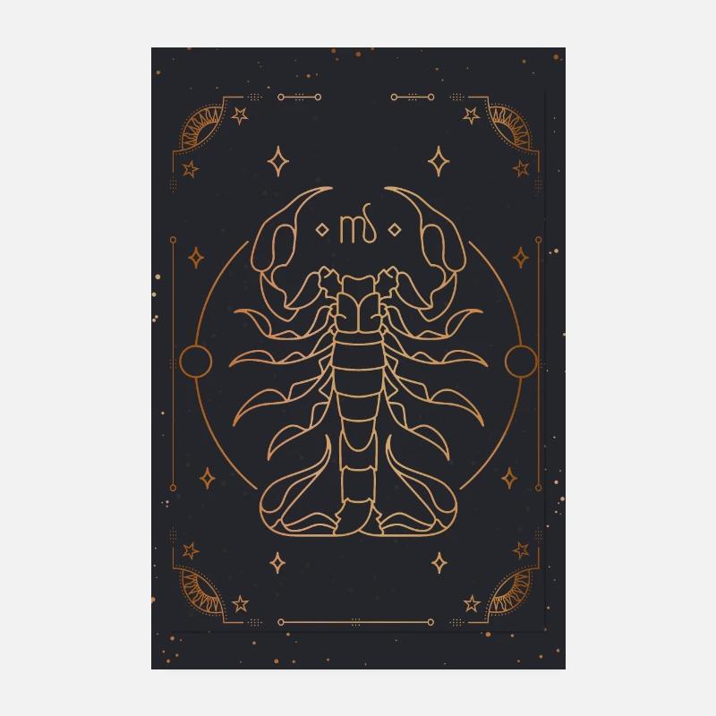 Signe du Scorpion : Constellation du zodiaque Poster 20 x 30 cm