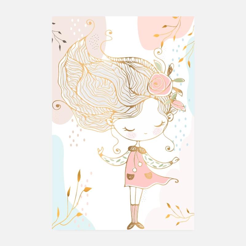 Der geheime Garten des träumenden Mädchens Poster 20x30 cm