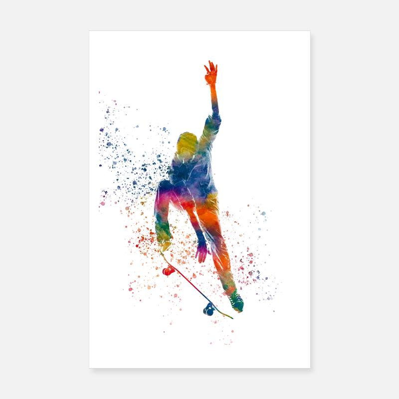 Schlittschuhläufer Poster 20x30 cm
