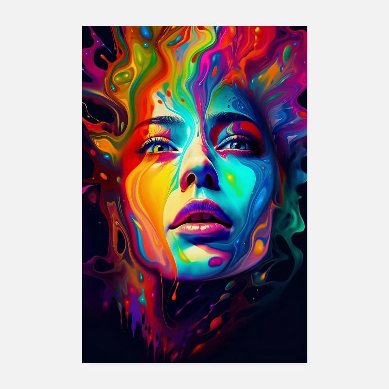 "Psychedelic Beauty" Poster 8" x 12" (20x30 cm)