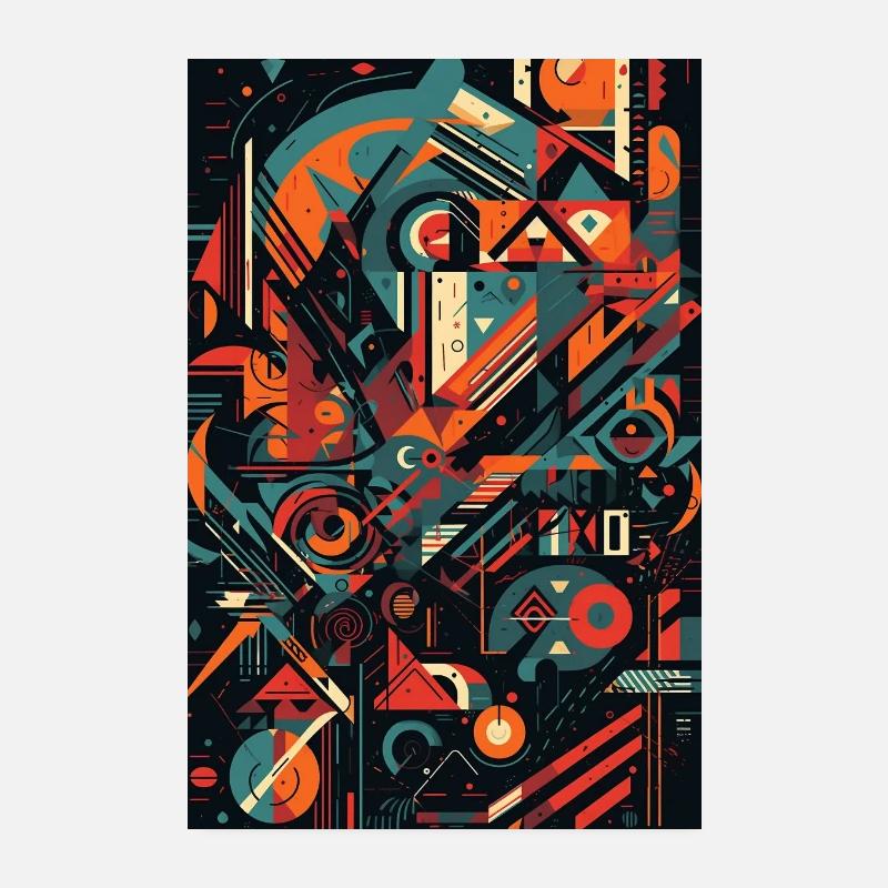 Abstrakte Bunte Formen Poster 20x30 cm