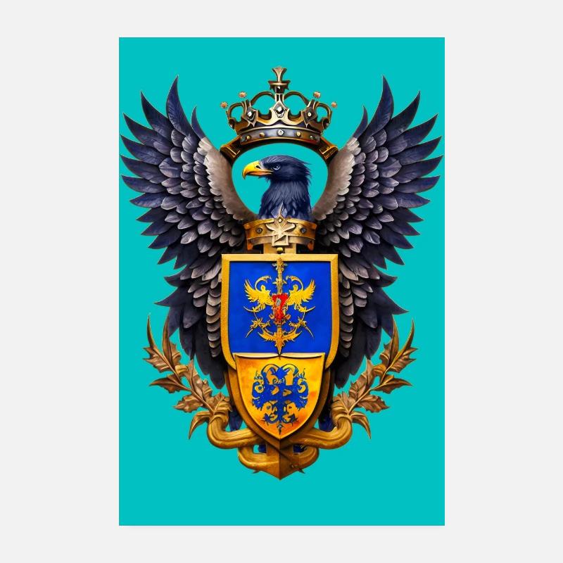Adler mit Wappen Poster 20x30 cm
