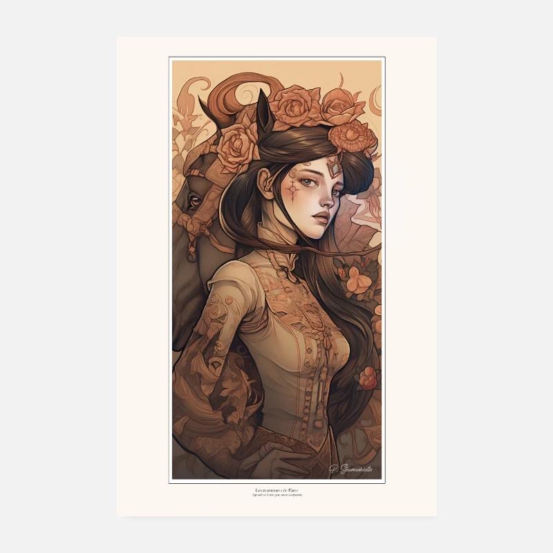 Pferd und Reiter - Das Flüstern der Seele Poster 20x30 cm