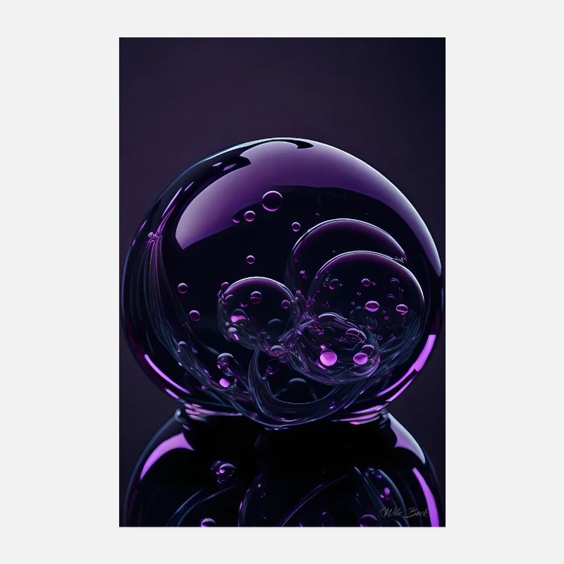Bulles dans une bulle magenta 2 Poster 20 x 30 cm