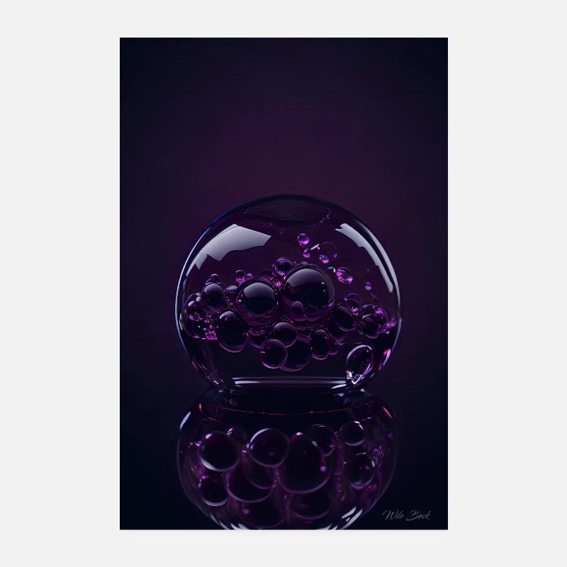 Blasen in einer Blase magenta 1 Poster 20x30 cm