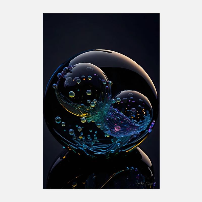 Blasen in einer Blase regenbogen 2 Poster 20x30 cm