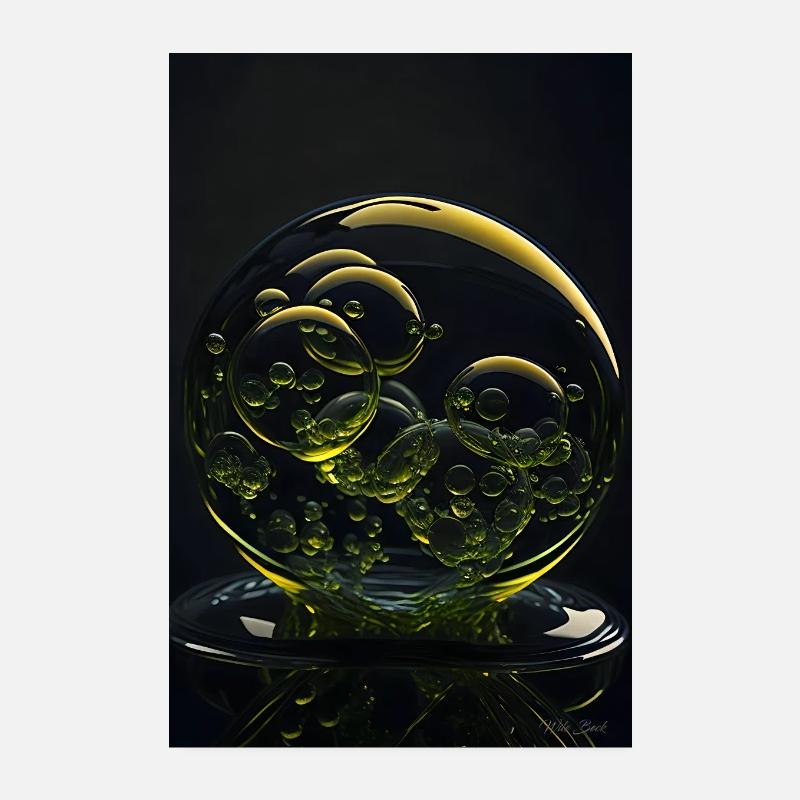 Bubbles in a blister yellow 2 Poster 8" x 12" (20x30 cm)