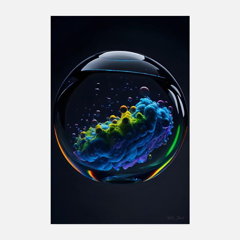 Wolken in einer Blase regenbogen 2 Poster 20x30 cm