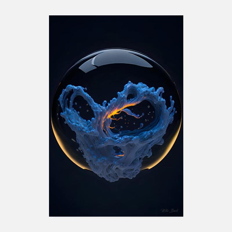 Clouds in a bubble plasma 3 Poster 8" x 12" (20x30 cm)