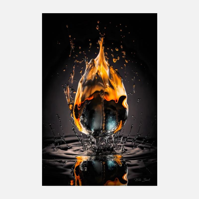 Drop fire 4 Poster 8" x 12" (20x30 cm)