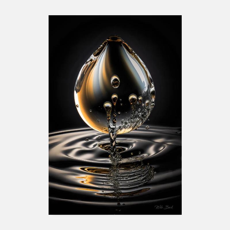 Drop chrome 3 Poster 8" x 12" (20x30 cm)