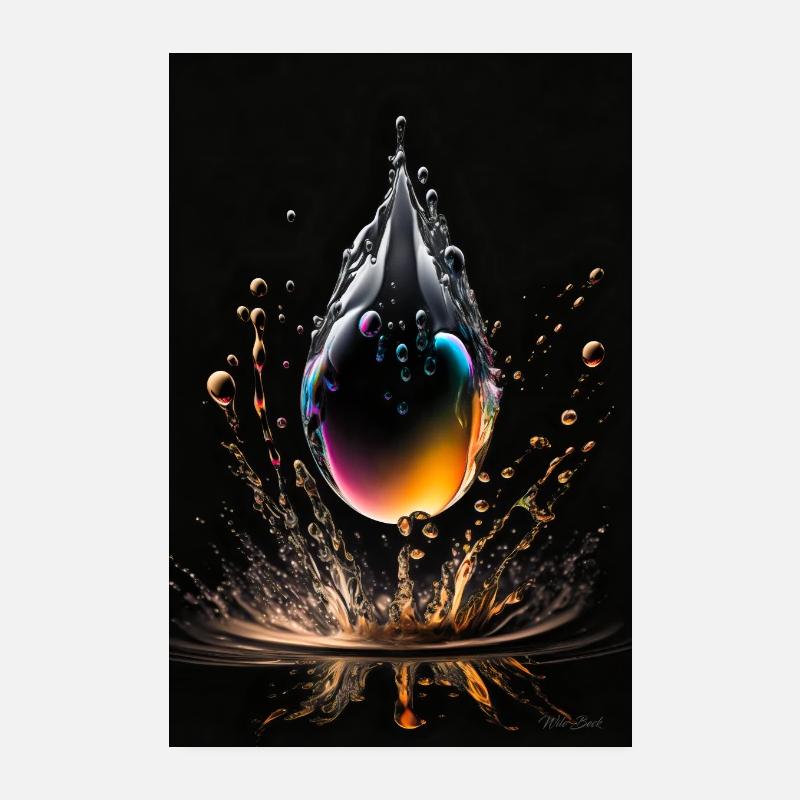 Tropfen plasma 3 Poster 20x30 cm