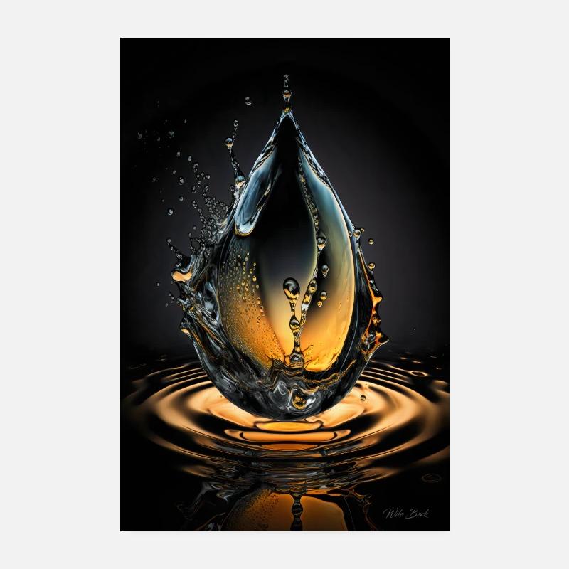 Tropfen plasma 2 Poster 20x30 cm