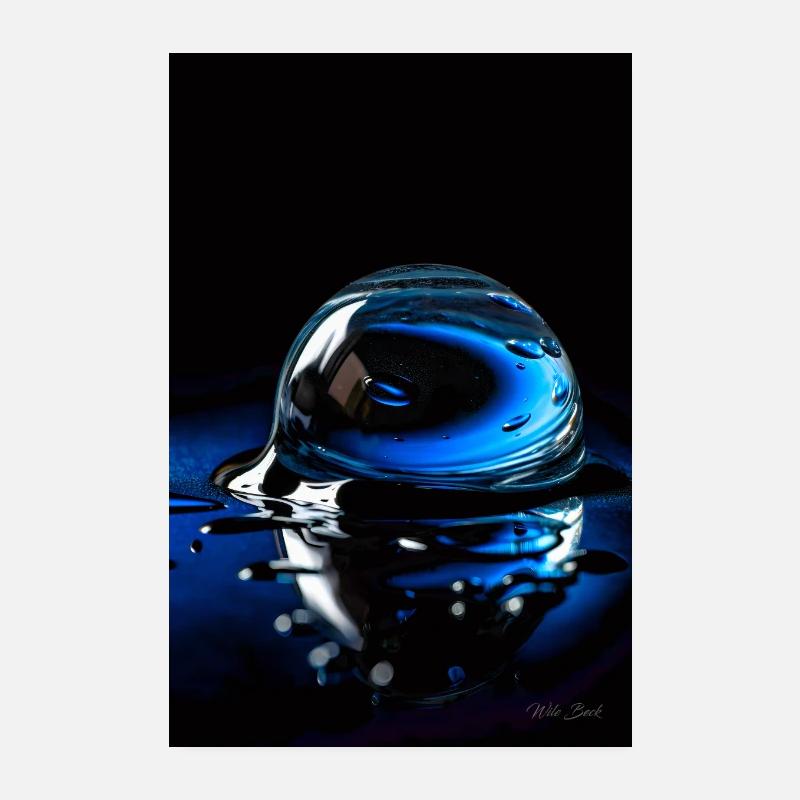 Drops blue 7 Poster 8" x 12" (20x30 cm)