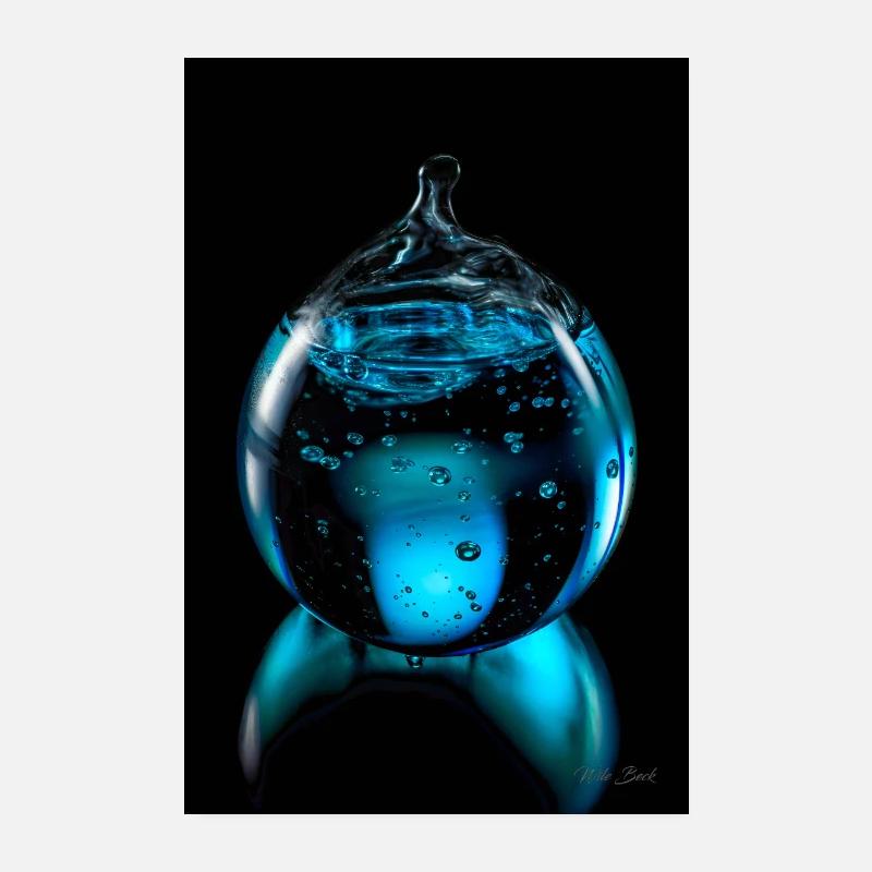 Gouttes cyan 6 Poster 20 x 30 cm