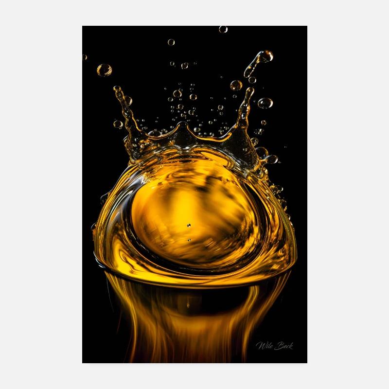 Tropfen gelb 5 Poster 20x30 cm