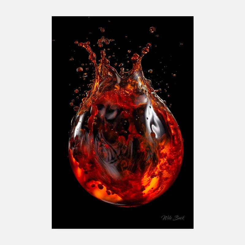 Gouttes de magma 5 Poster 20 x 30 cm