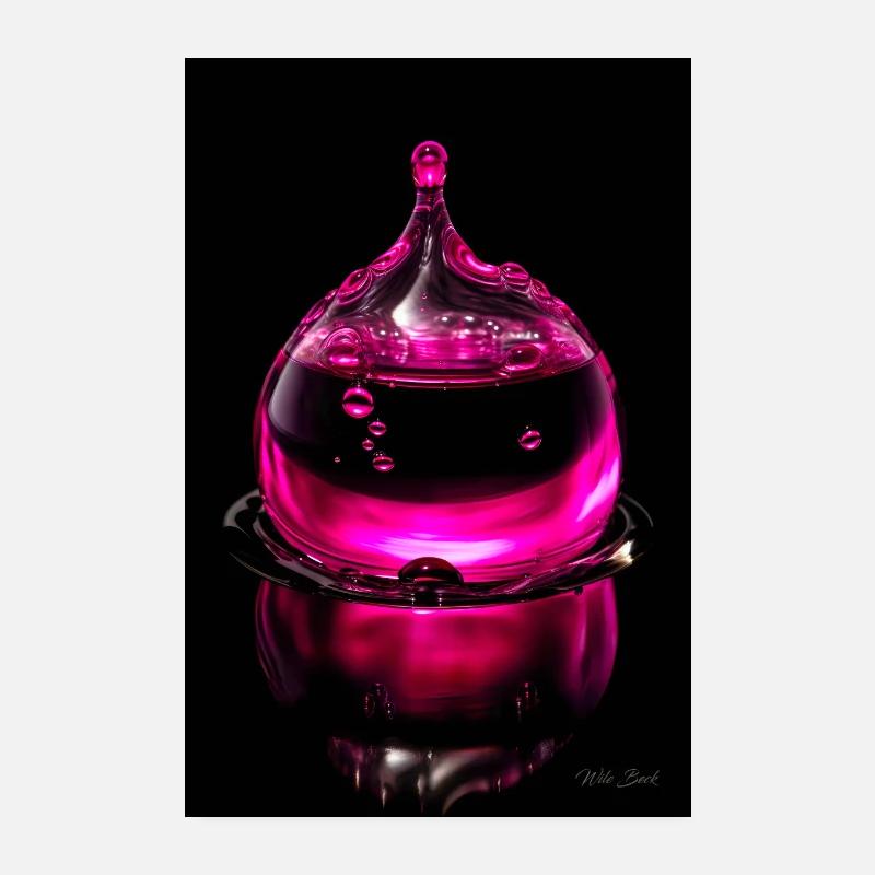 Gouttes magenta 7 Poster 20 x 30 cm