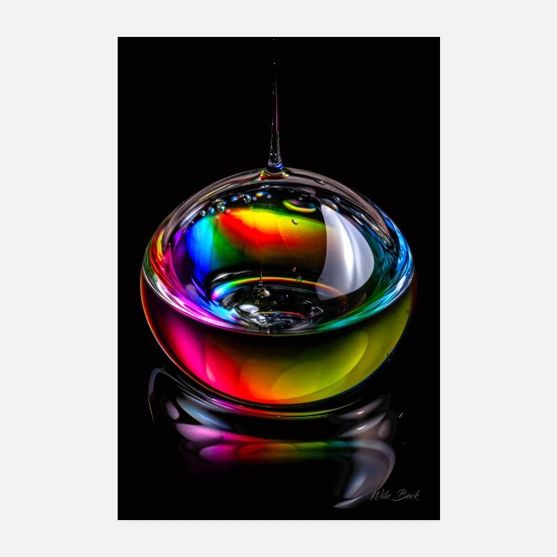 Drop arc-en-ciel 6 Poster 20 x 30 cm