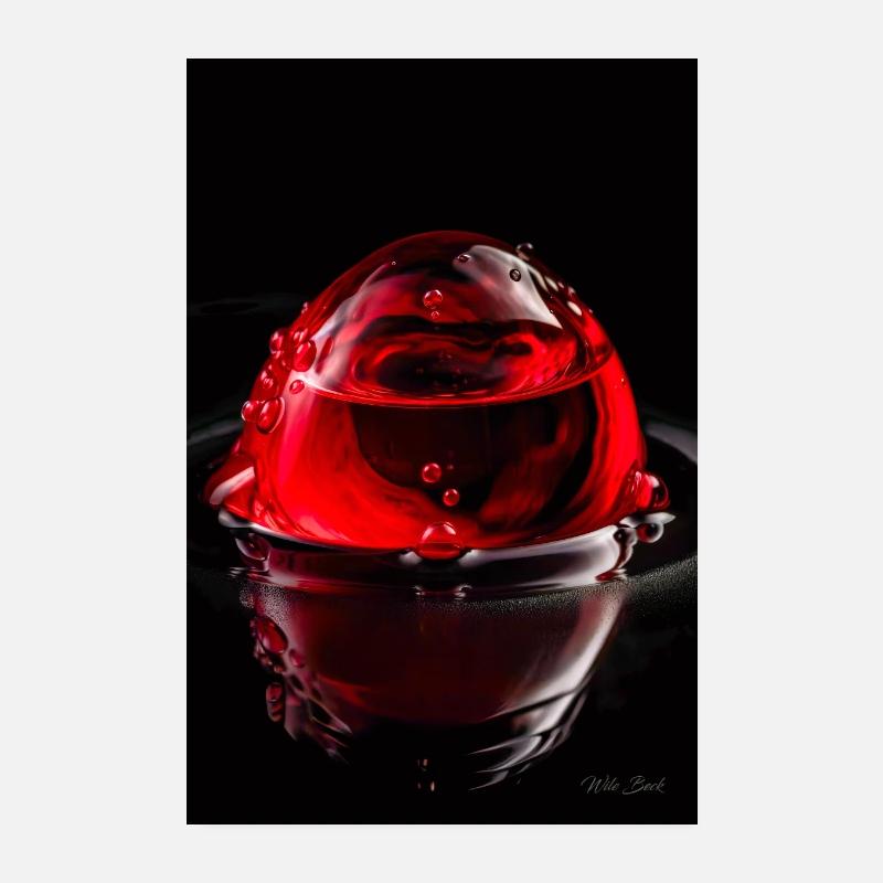 Tropfen rot 7 Poster 20x30 cm