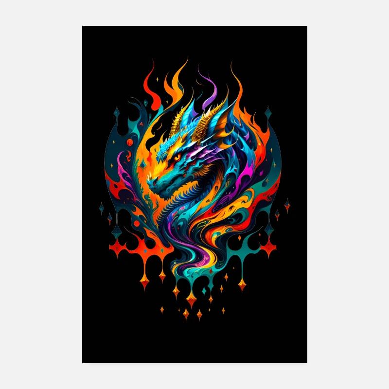 Drachen Poster 20x30 cm