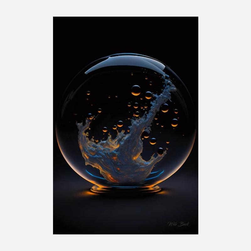Kaos dans un feu de bulle 3 Poster 20 x 30 cm