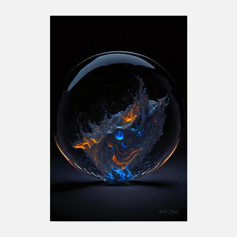 Kaos in a bubble fire 2 Poster 8" x 12" (20x30 cm)