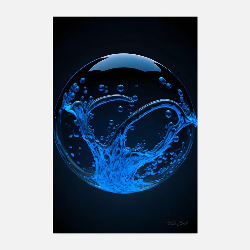 Kaos dans un bleu bulle 3 Poster 20 x 30 cm