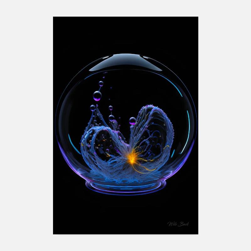 Kaos dans une bulle néon 2 Poster 20 x 30 cm