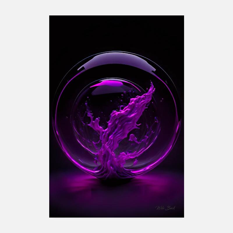 Kaos in einer Blase magenta 3 Poster 20x30 cm