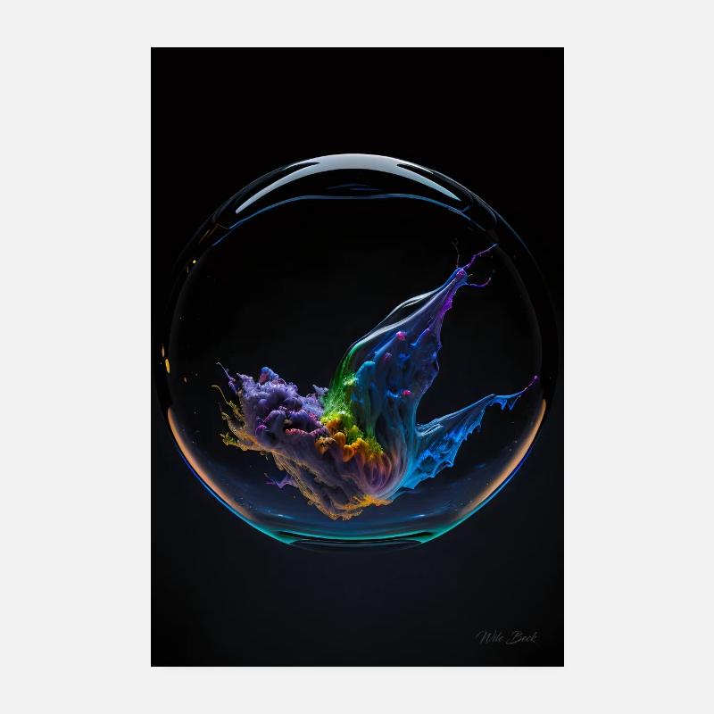 Kaos in einer Blase regenbogen 1 Poster 20x30 cm