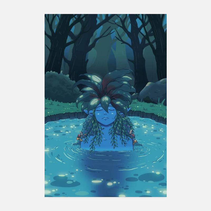 Mondscheinwald Poster 20x30 cm