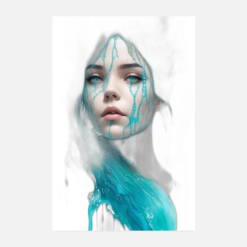 Rivière Tears - Poster 20 x 30 cm - blanc