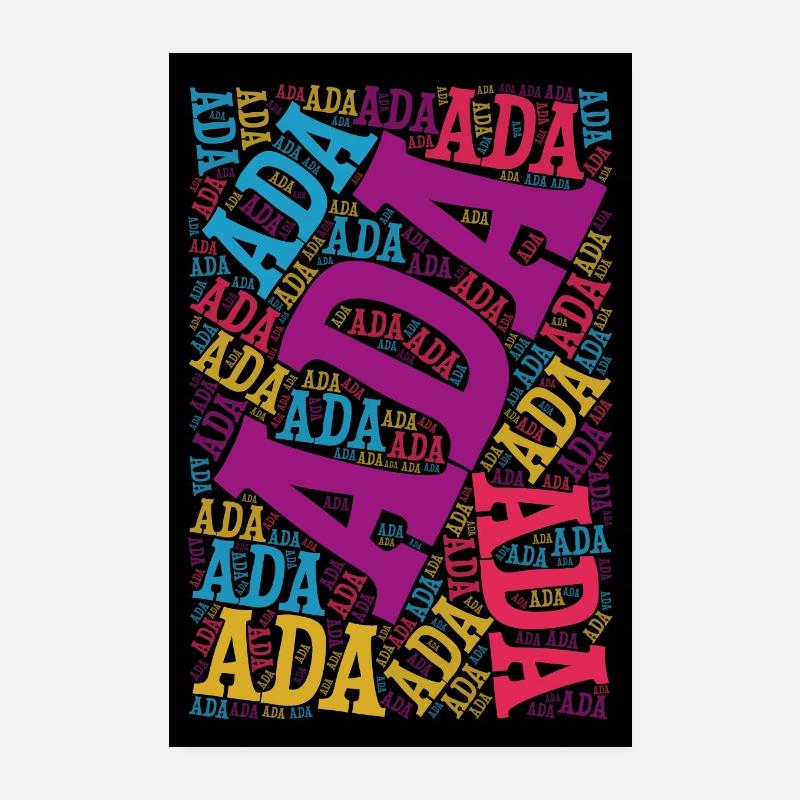 affiche Ada word cloud idée cadeau Poster 20 x 30 cm