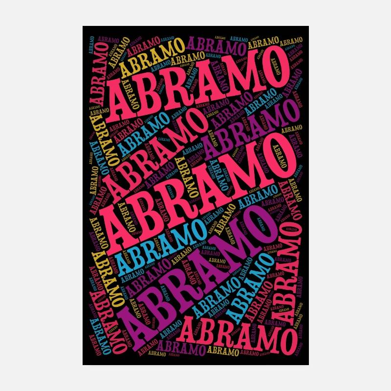 affiche Abraham nuage de mots art texte art Poster 20 x 30 cm