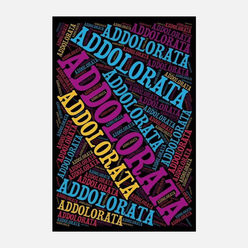 affiche Addolorata idée cadeau nuage de mots Poster 20 x 30 cm