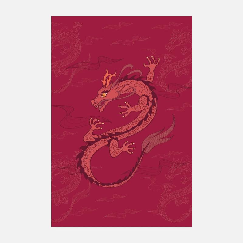 Dragon Flight Poster Poster 8" x 12" (20x30 cm)