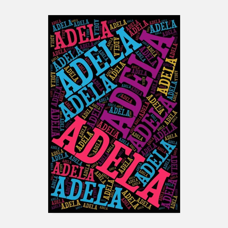 Adela affiche nuage de mots mot collage idée cadeau Poster 20 x 30 cm
