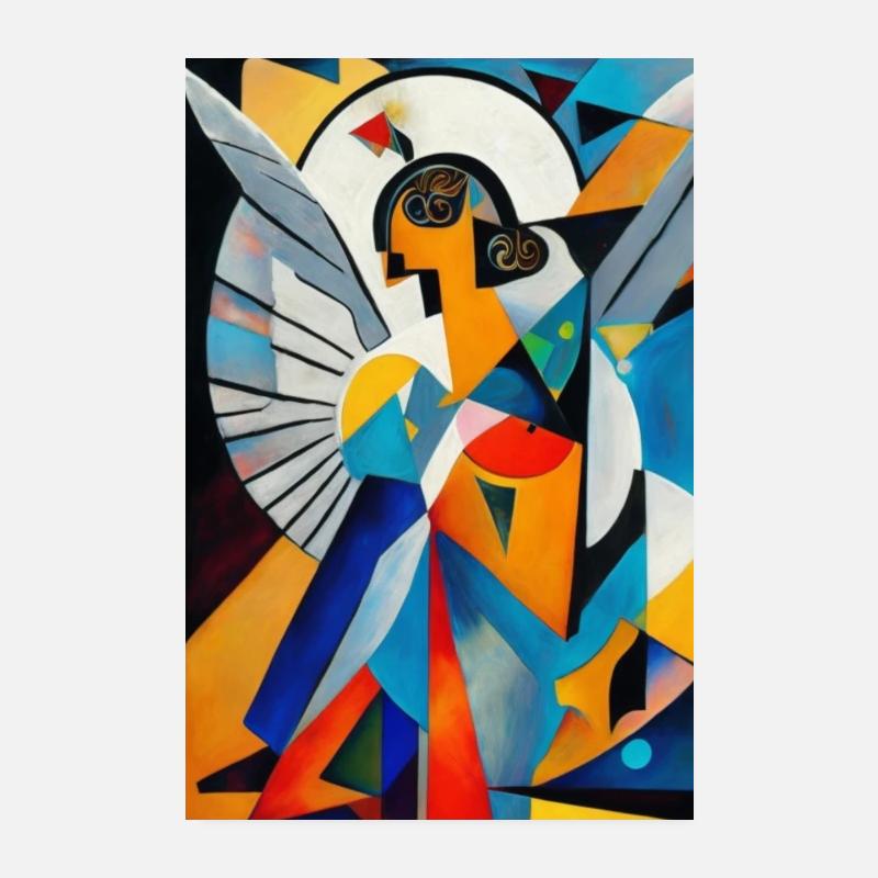 Der Engel - Poster 20x30 cm - Weiß