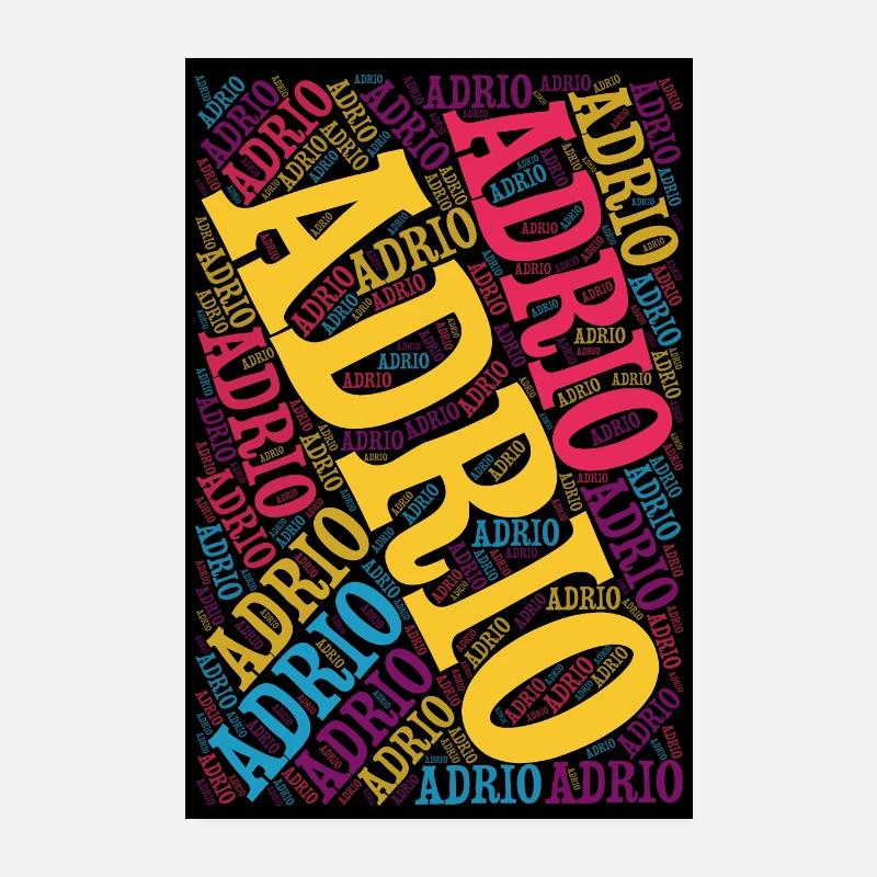 poster adrio word cloud gift idea word collage Poster 8" x 12" (20x30 cm)