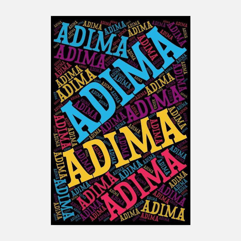 Poster adima nuage de mots texte collage idée cadeau Poster 20 x 30 cm