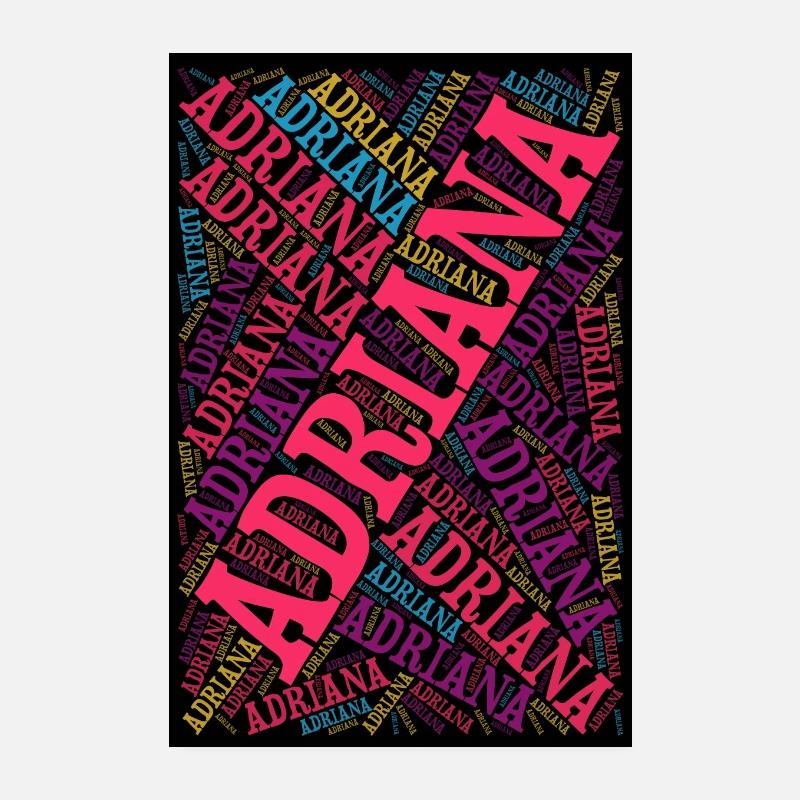Affiche Adriana Word Cloud Text Art Collage Tag Poster 20 x 30 cm