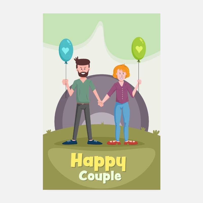 Happy Couple Poster 20 x 30 cm