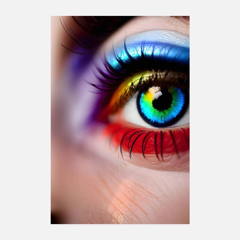 Regenbogen Auge Poster 20x30 cm