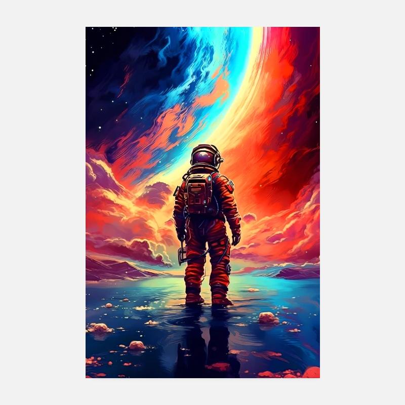 Cosmic Universe Astronaut Poster 8" x 12" (20x30 cm)