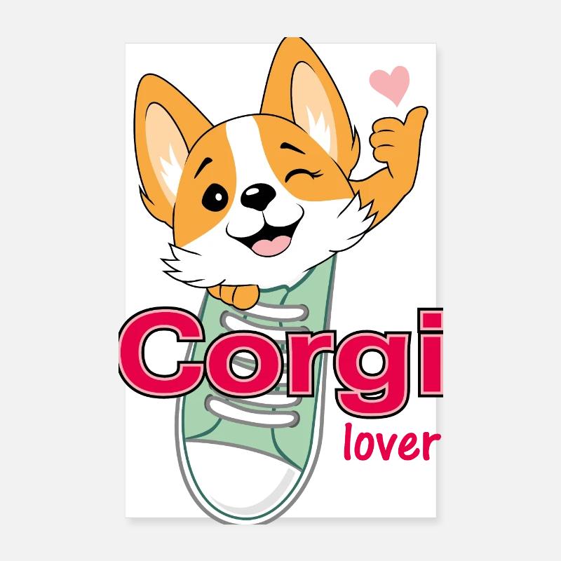 Corgi lover - Poster 8" x 12" (20x30 cm) - white