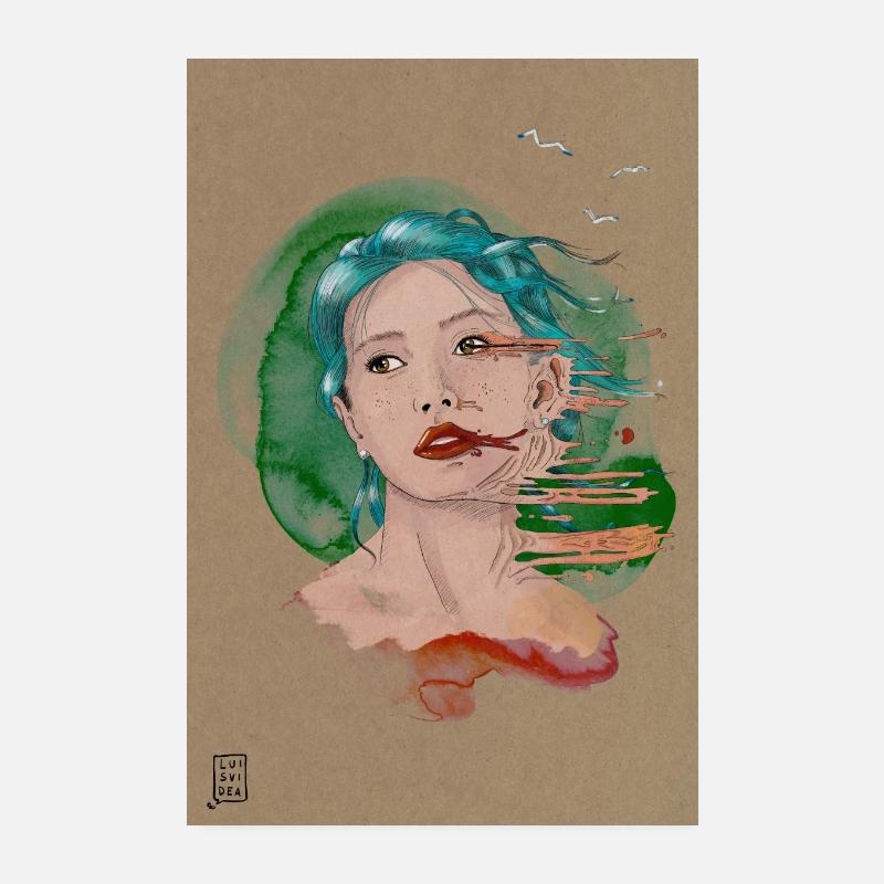 Leichtigkeit / Levedad - Poster 20x30 cm - Weiß