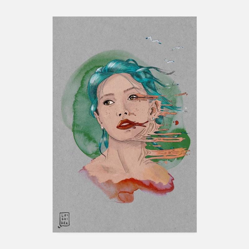 Légèreté (Gris) Poster 20 x 30 cm